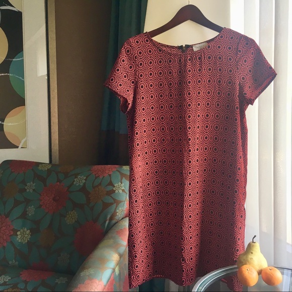 Anthropologie Dresses & Skirts - Everly shift dress orange & black mint condition